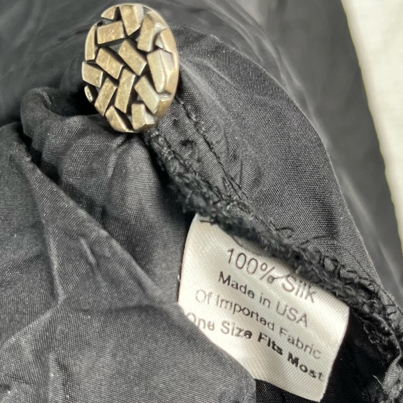 ITEMZ Chris Baumgartner Silk Black One Size Unstructured Pajamas 2pc loungewear - Picture 8 of 16